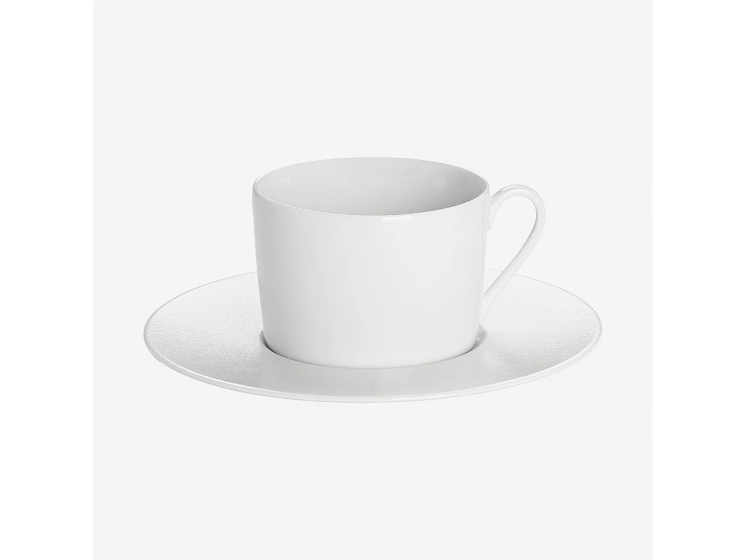 Lot de 6 tasses à café avec soucoupes en porcelaine - 12 cl - Blanc