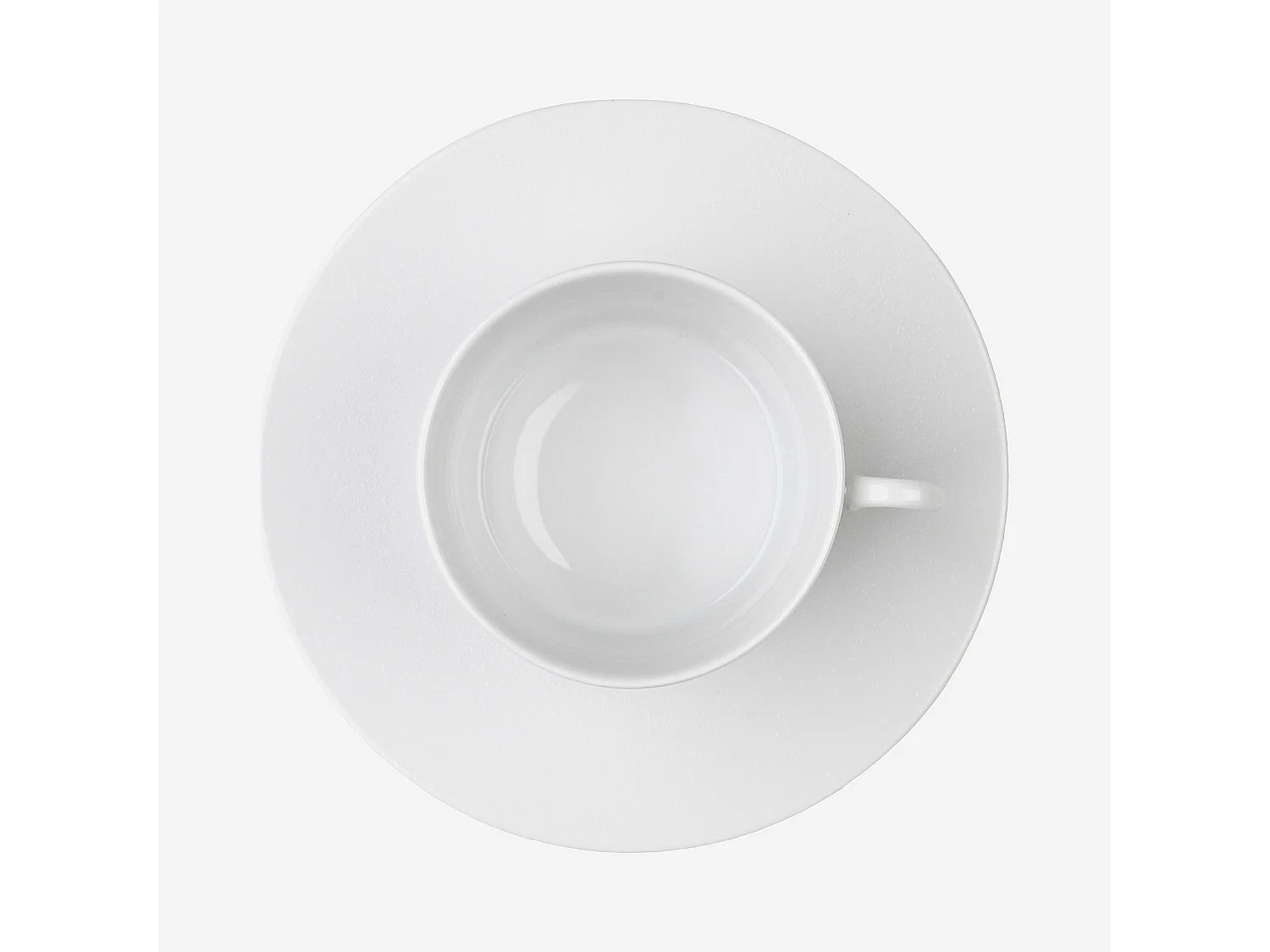 Lot de 6 tasses à café avec soucoupes en porcelaine - 12 cl - Blanc