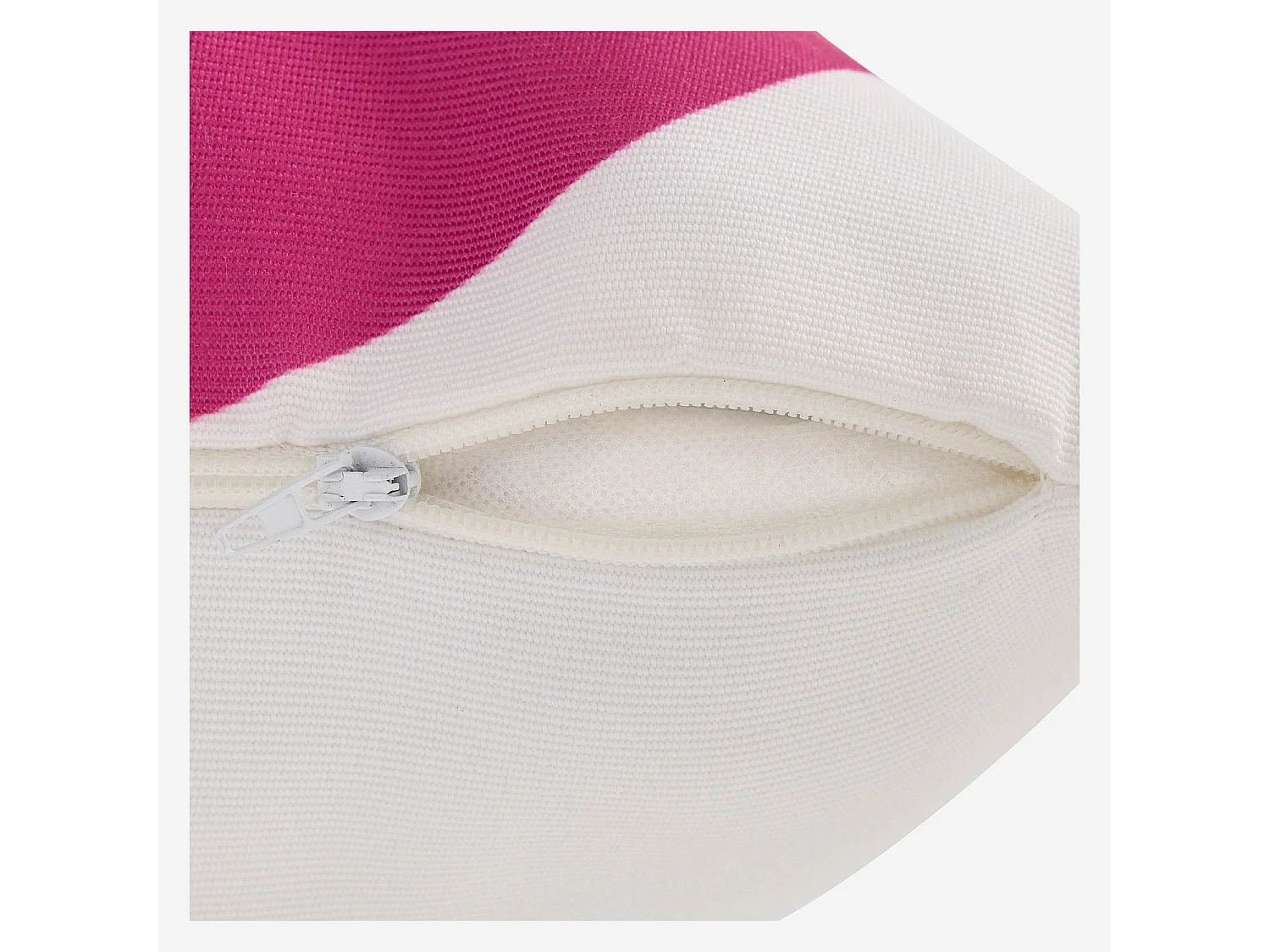 Coussin d'extérieur déperlant et anti-UV - 40 x 80 cm - Rose et Bleu profond - Design by Floriane Jacques