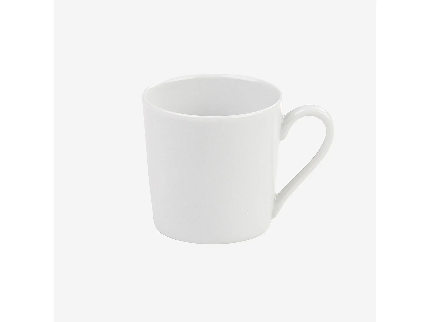 Lot de 6 tasses à thé avec soucoupes en porcelaine - 22 cl - Blanc