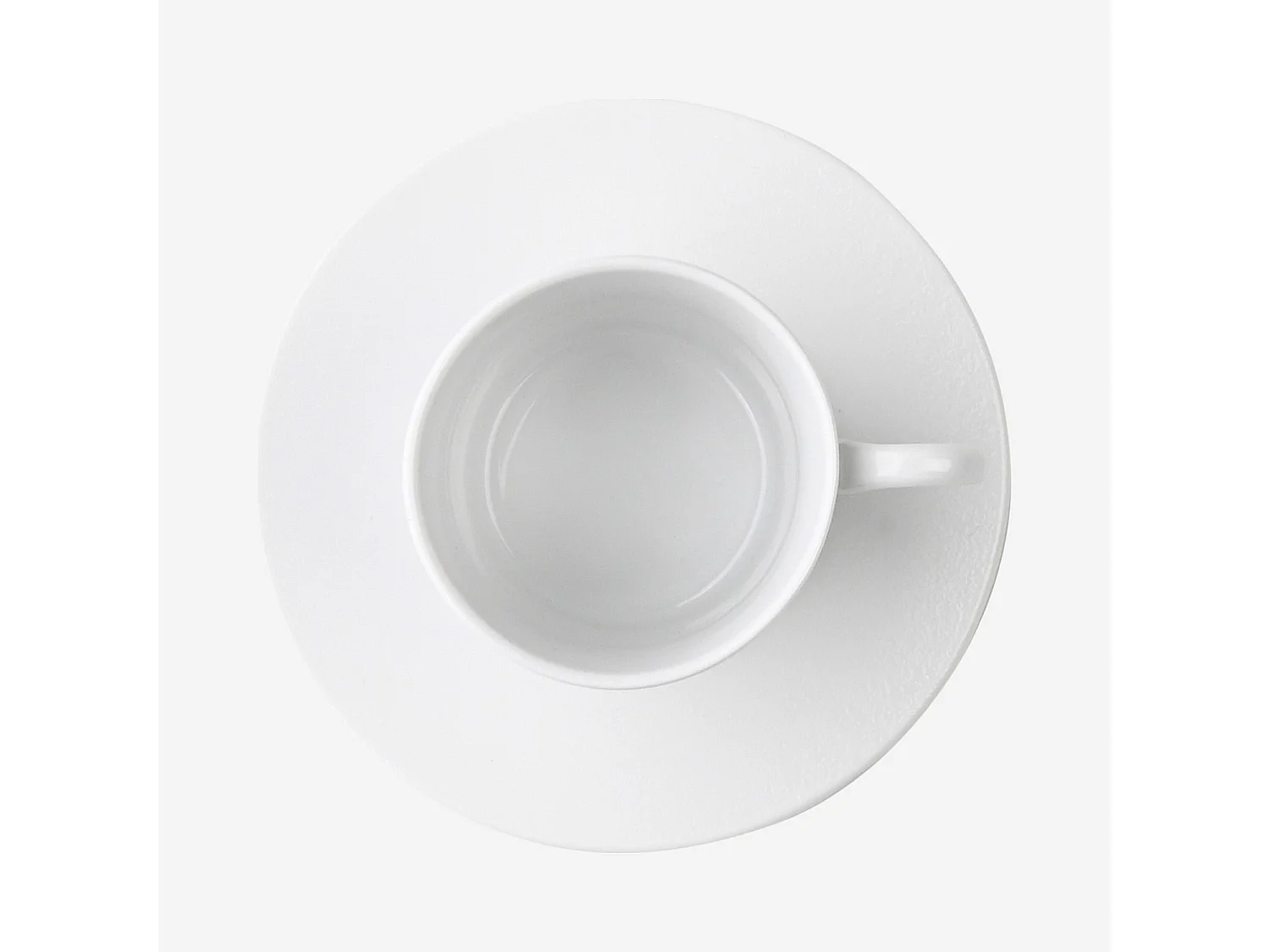 Lot de 6 tasses à thé avec soucoupes en porcelaine - 22 cl - Blanc