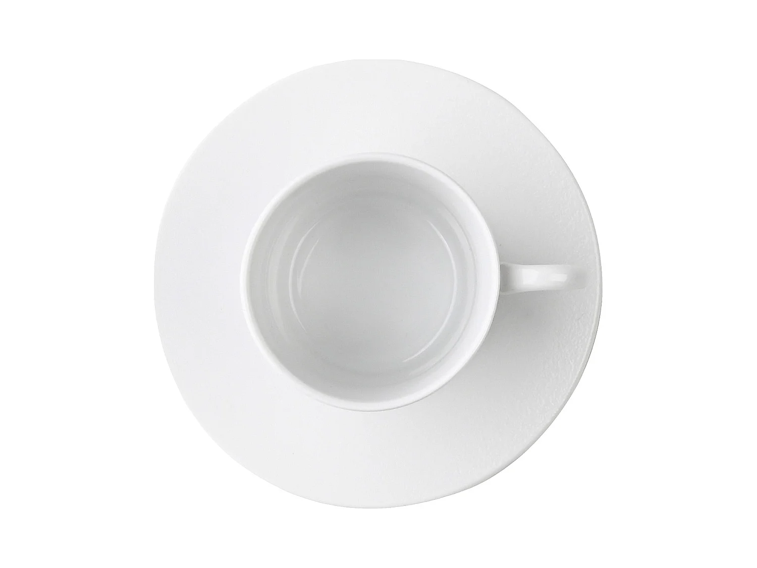 Habitat - Lot de 6 tasses à thé avec soucoupes en porcelaine - 22 cl - Blanc - Solene