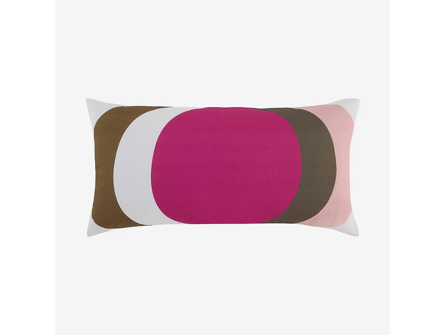 Coussin d'extérieur déperlant et anti-UV - 40 x 80 cm - Rose et Bronze - Design by Floriane Jacques