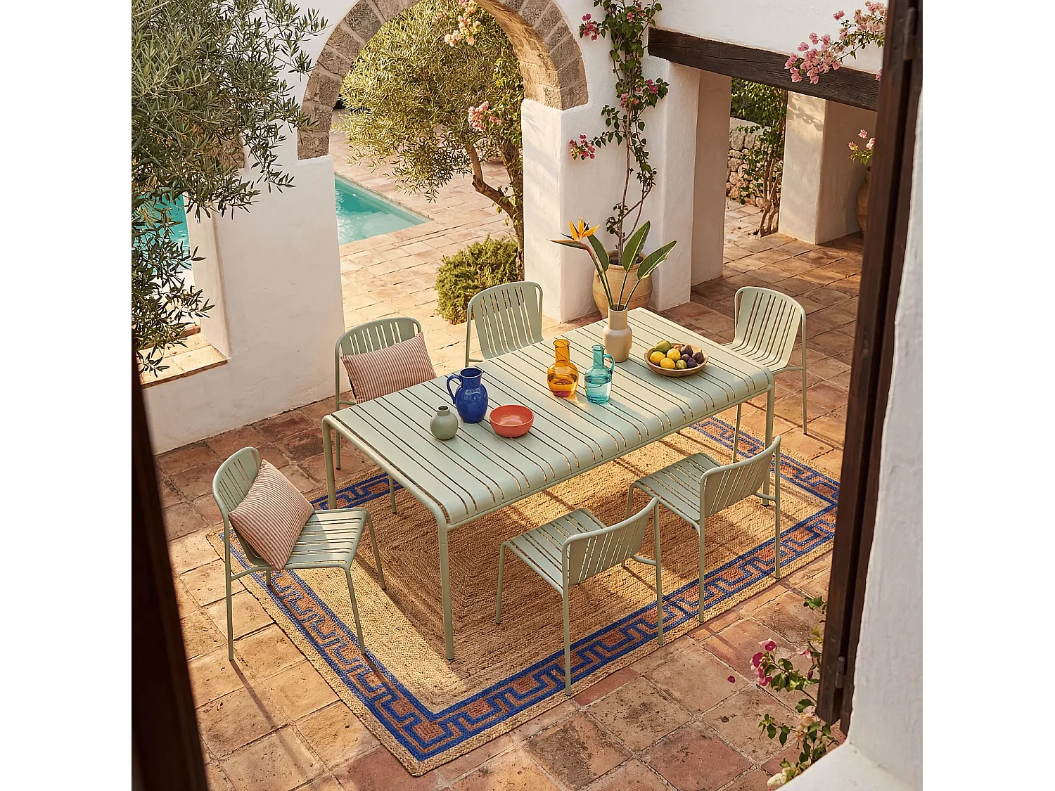 Chaise de jardin en acier - Vert pistache