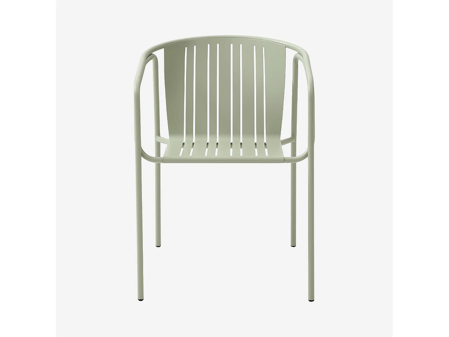 Chaise de jardin en acier avec accoudoirs - Vert pistache