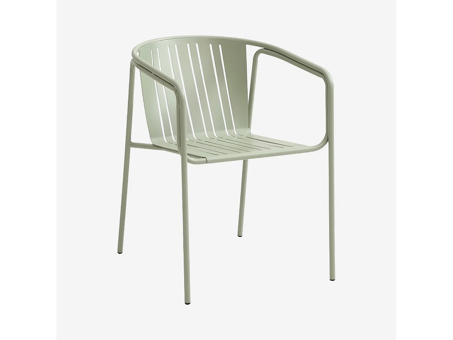 Chaise de jardin en acier avec accoudoirs - Vert pistache