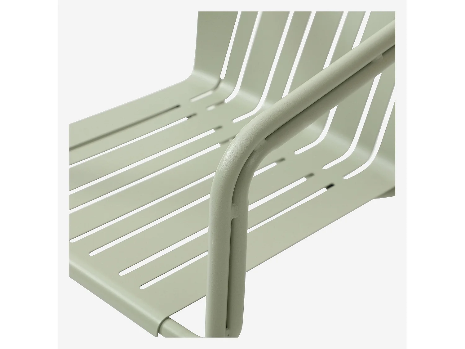 Chaise de jardin en acier avec accoudoirs - Vert pistache