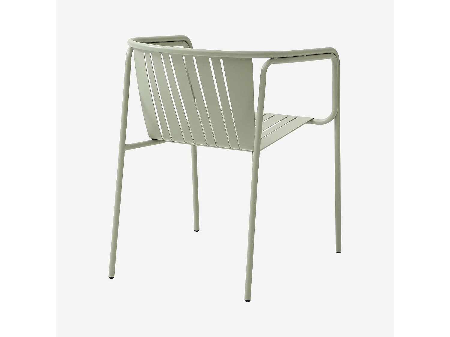 Chaise de jardin en acier avec accoudoirs - Vert pistache