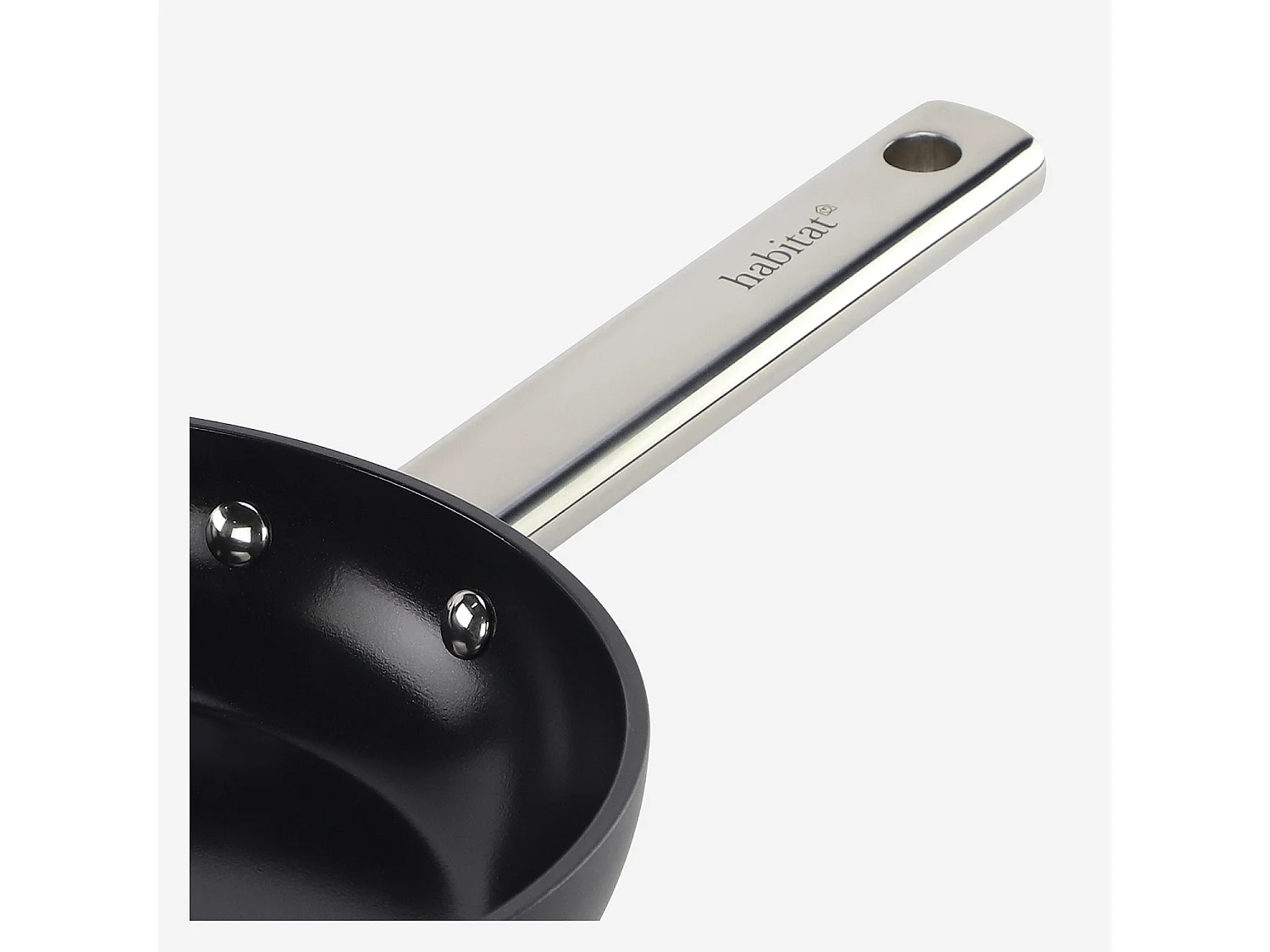 Habitat - Poêle en aluminium avec revêtement céramique tous feux - 20 cm - Noir - Epure