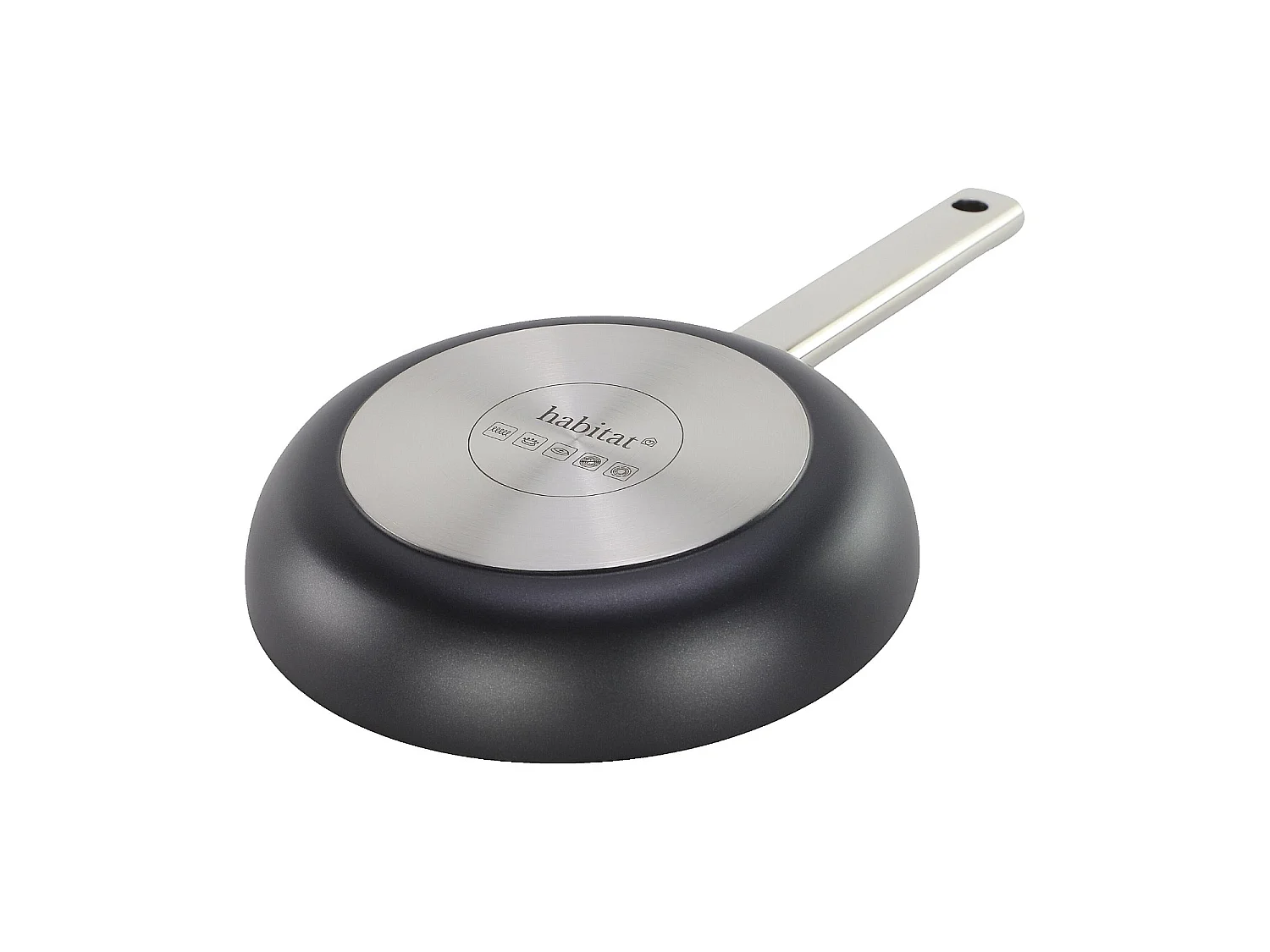 Habitat - Poêle en aluminium avec revêtement céramique tous feux - 20 cm - Noir - Epure