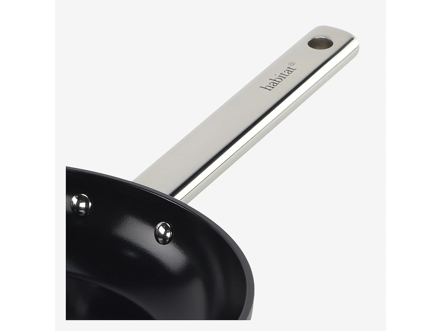 Habitat - Poêle en aluminium avec revêtement céramique tous feux - 24 cm - Noir - Epure