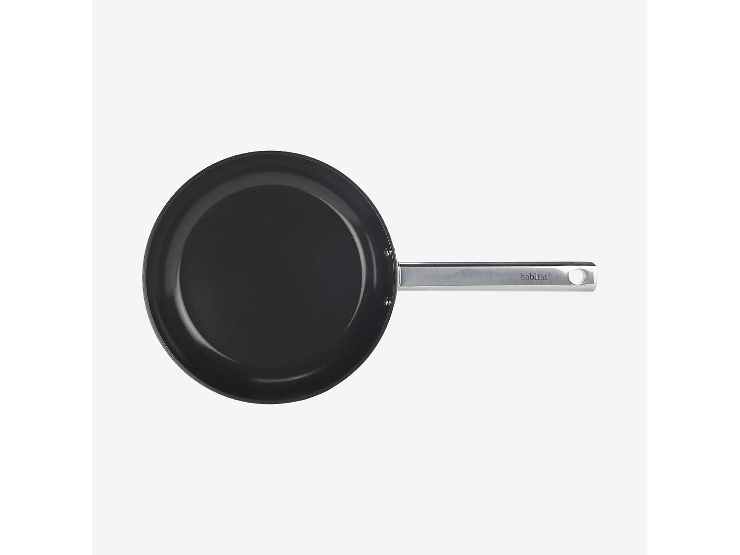 Habitat - Poêle en aluminium avec revêtement céramique tous feux - 24 cm - Noir - Epure
