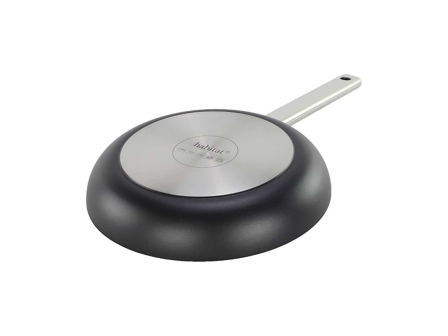 Habitat - Poêle en aluminium avec revêtement céramique tous feux - 24 cm - Noir - Epure