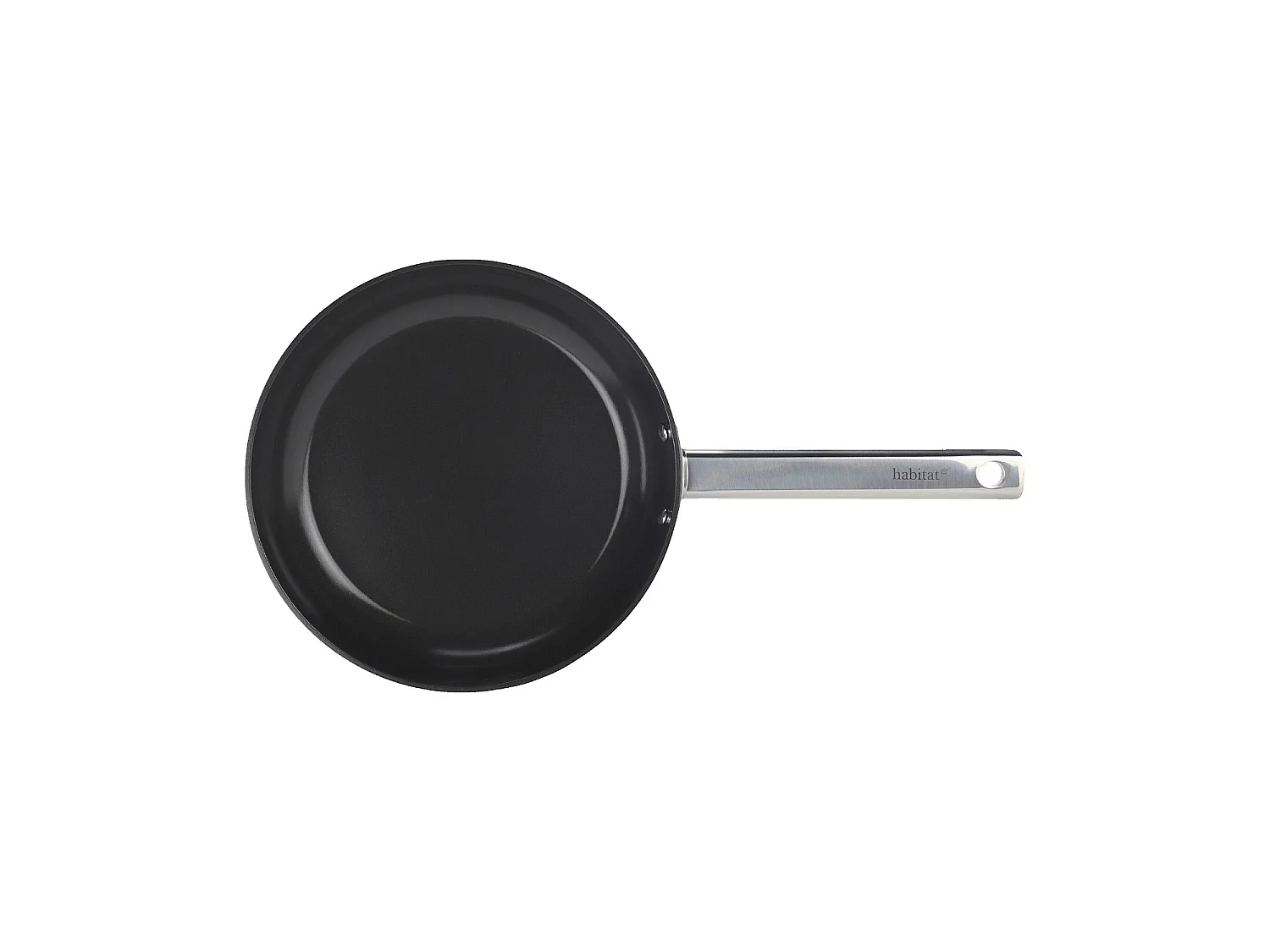 Habitat - Poêle en aluminium avec revêtement céramique tous feux - 24 cm - Noir - Epure