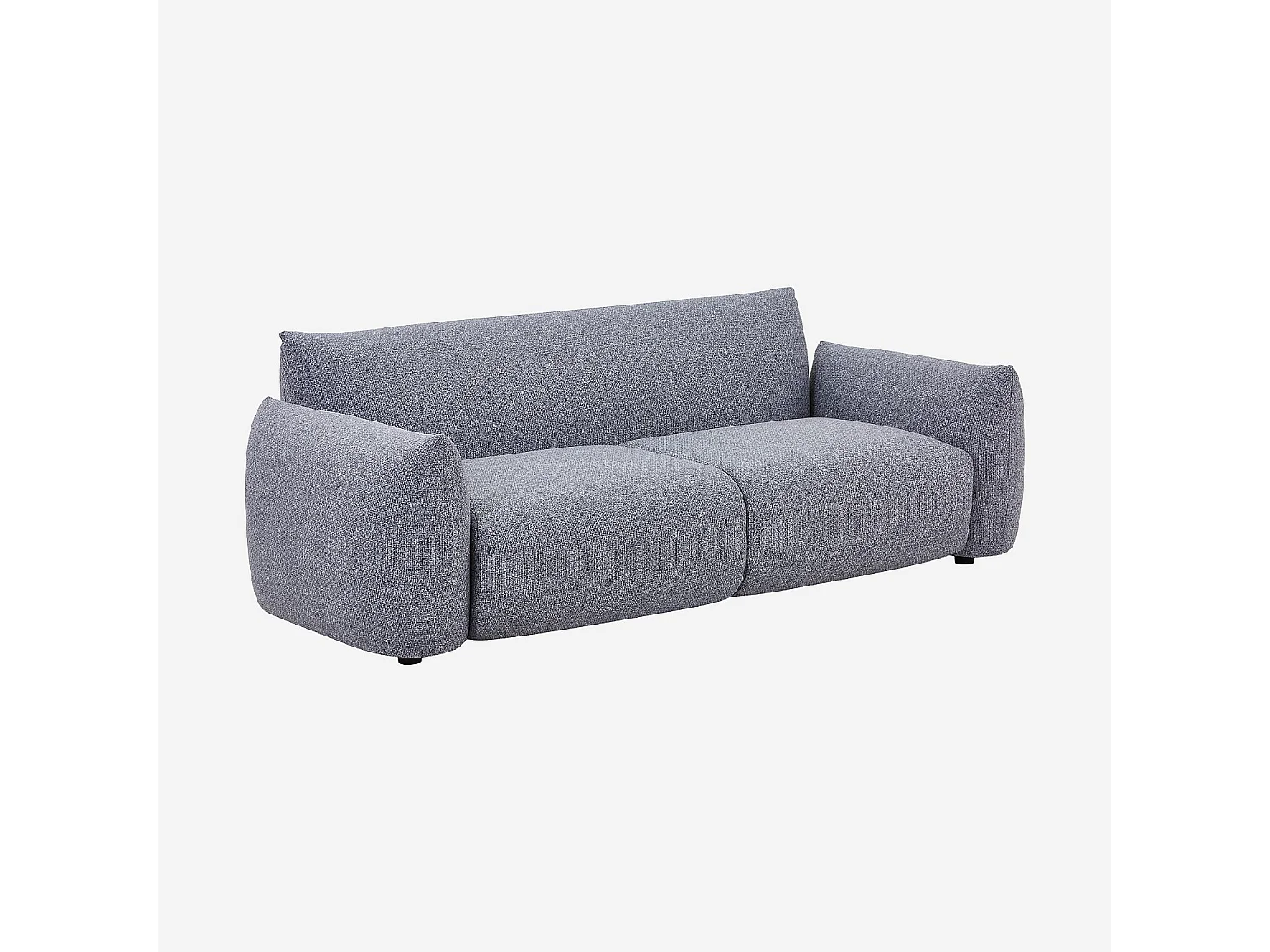 Canapé de jardin 3 places en tissu déperlant - Gris granit