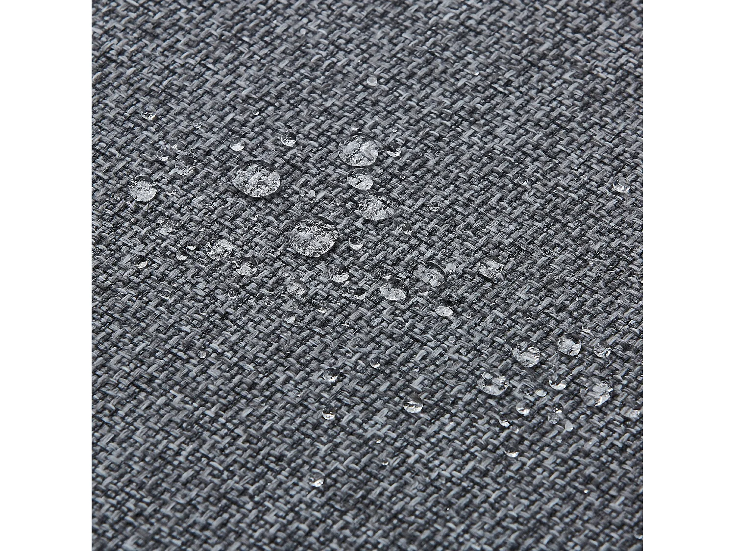 Canapé de jardin 3 places en tissu déperlant - Gris granit