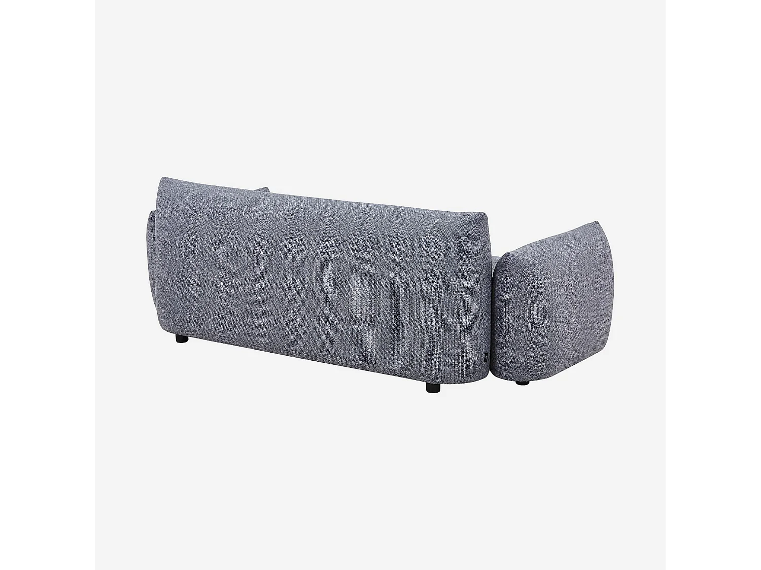 Canapé de jardin 3 places en tissu déperlant - Gris granit