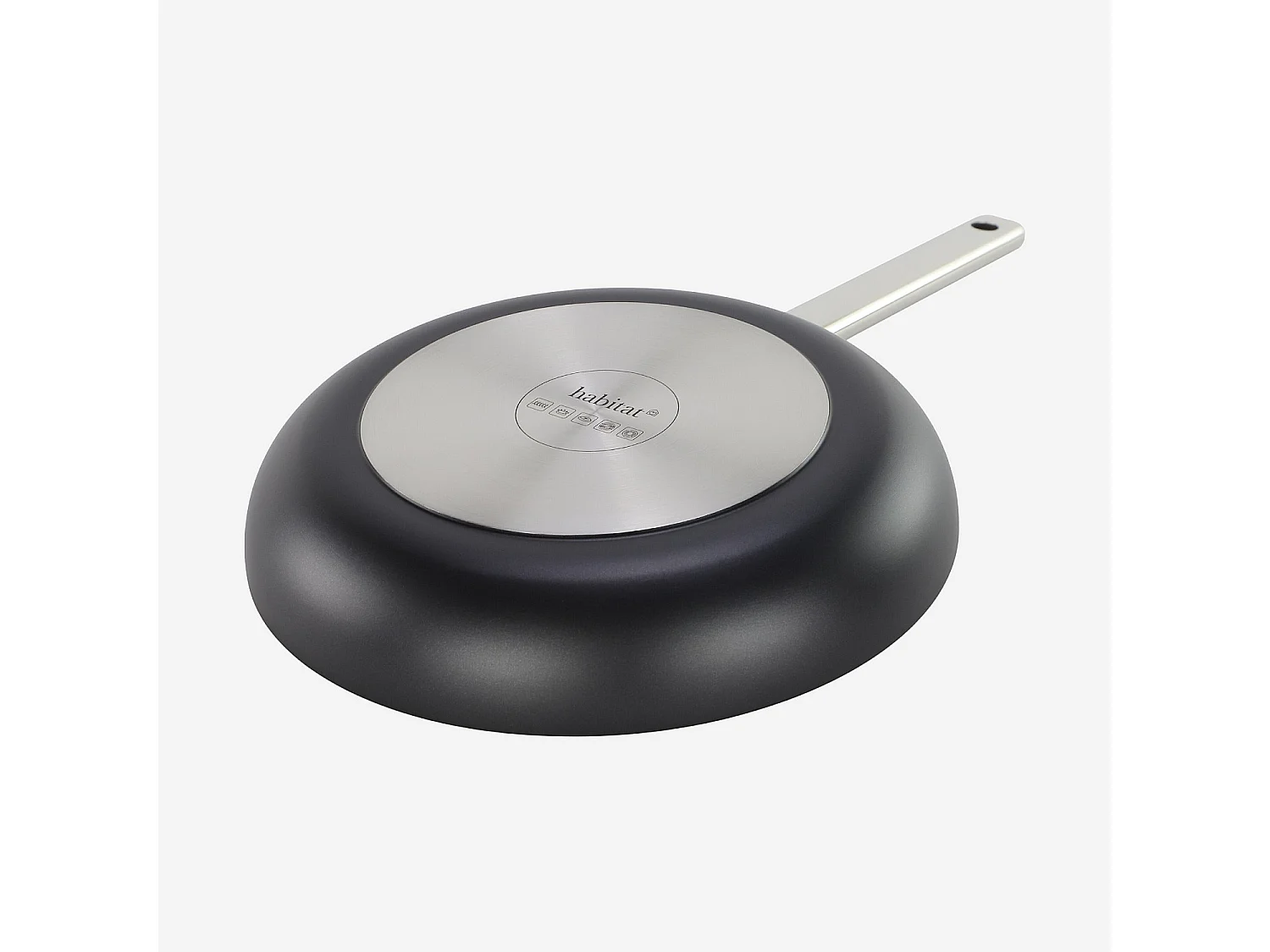 Poêle en aluminium avec revêtement céramique tous feux - 28 cm - Noir