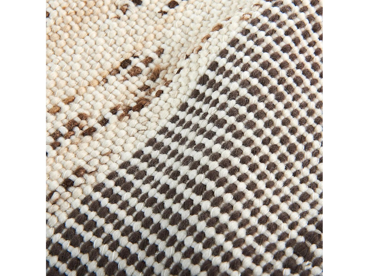 Plaid en laine et soie - 130 x 170 cm - Brun