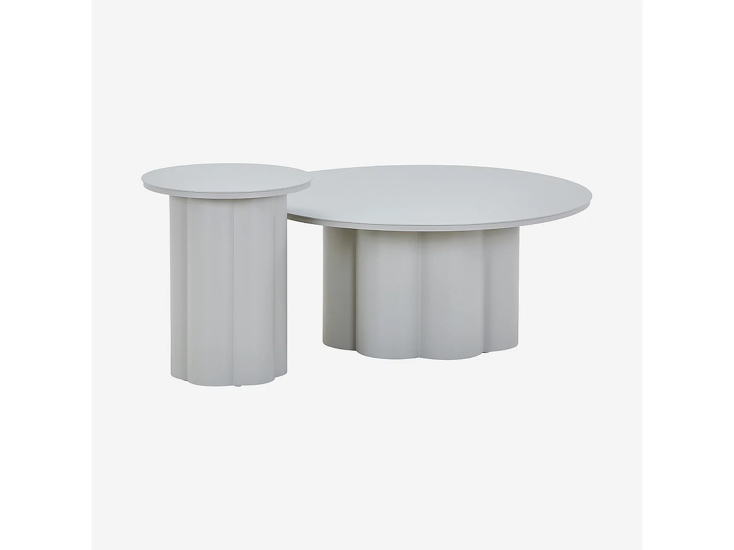 Habitat - Table basse de jardin en aluminium - Gris soie - Vilana