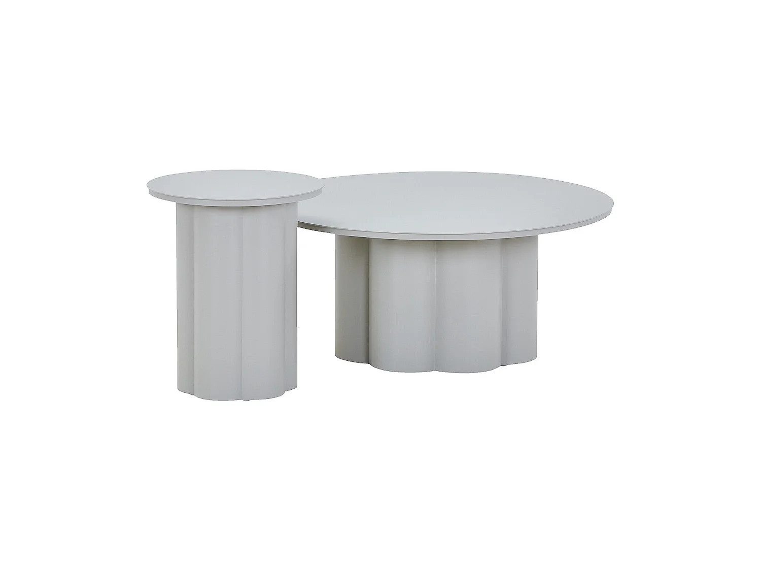 Habitat - Table basse de jardin en aluminium - Gris soie - Vilana
