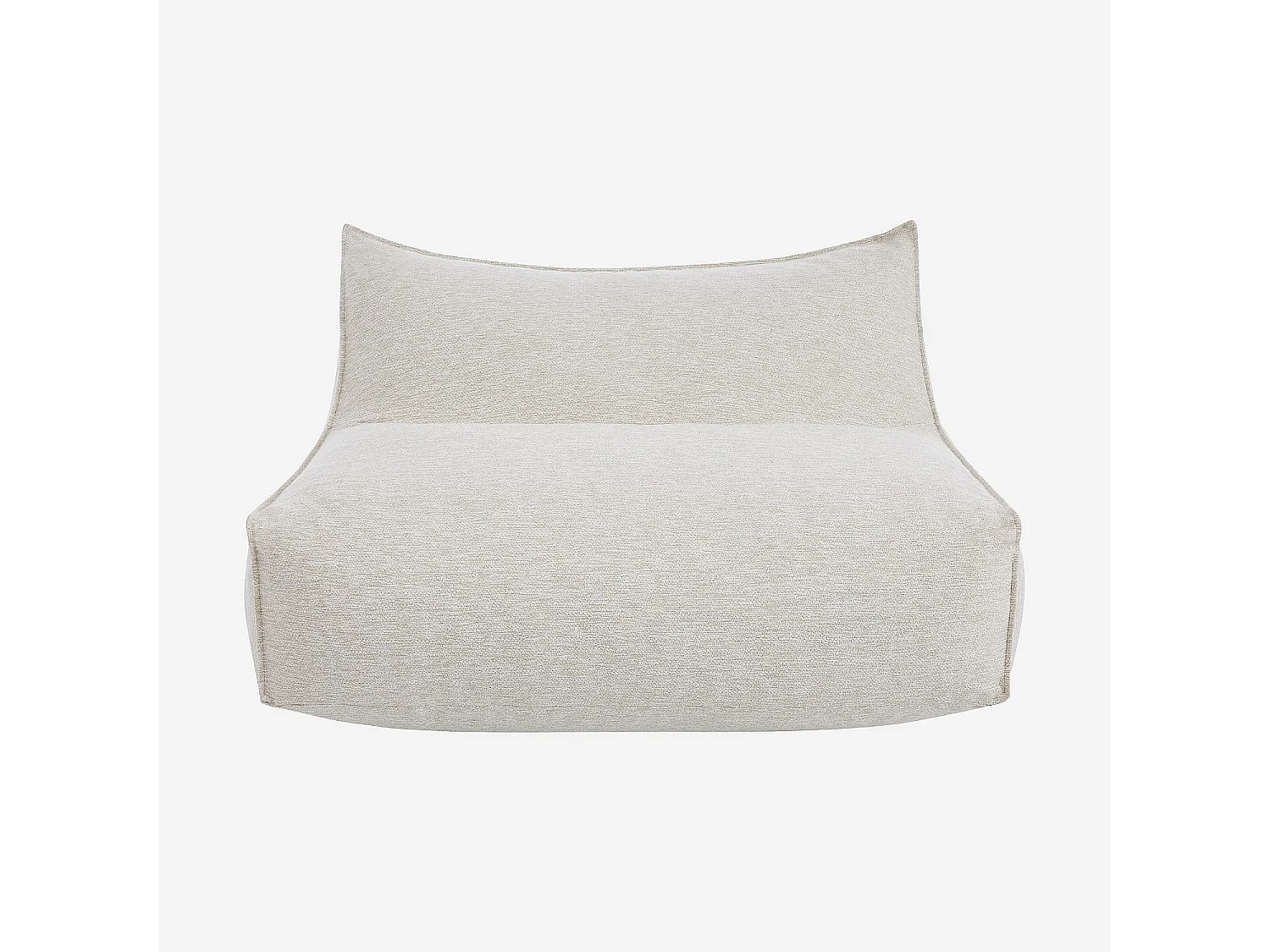 Canapé de jardin 2 places en tissu déperlant - Crème