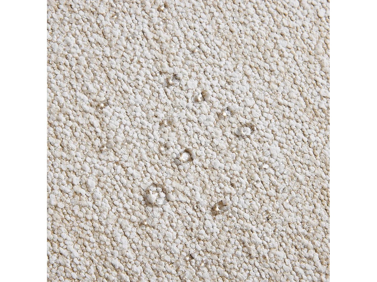 Canapé de jardin 2 places en tissu déperlant - Crème