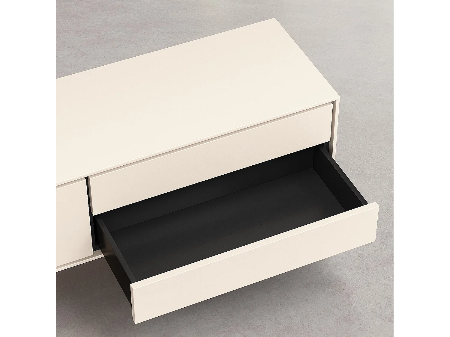 Habitat - Meuble TV 2 portes et 2 tiroirs - Beige - Design by Céline Mognon Fichet - Farrel