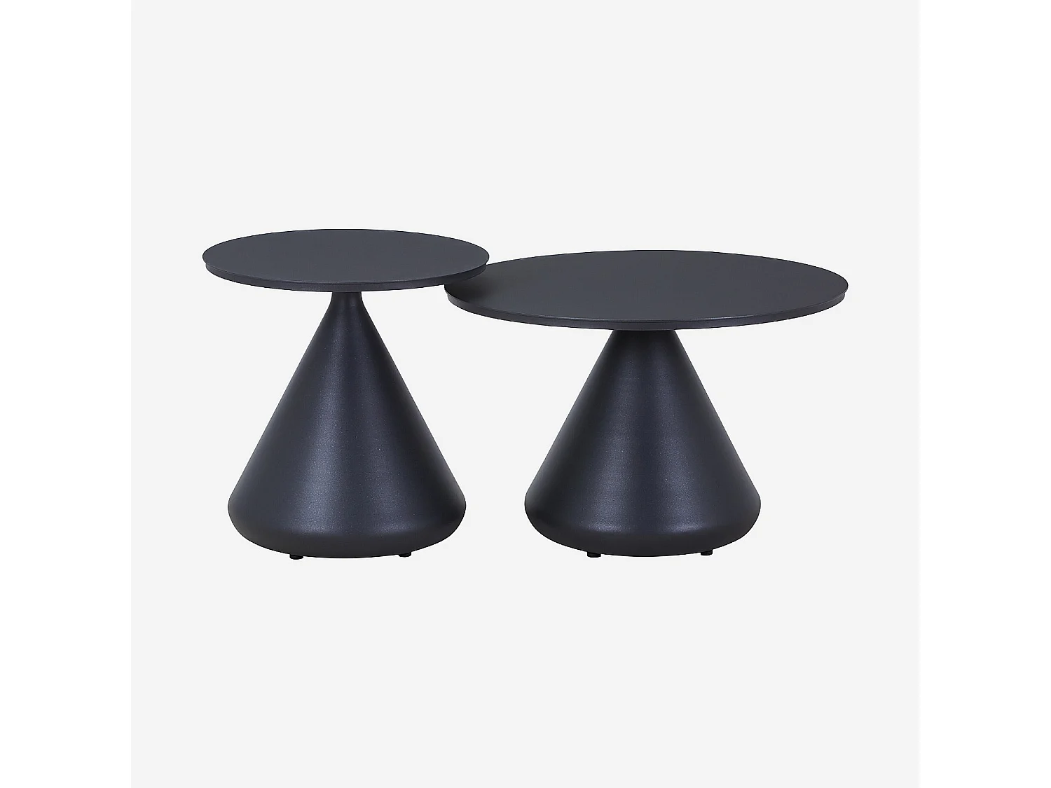 Habitat - Table basse de jardin en aluminium - 50 cm - Gris anthracite - Maripa