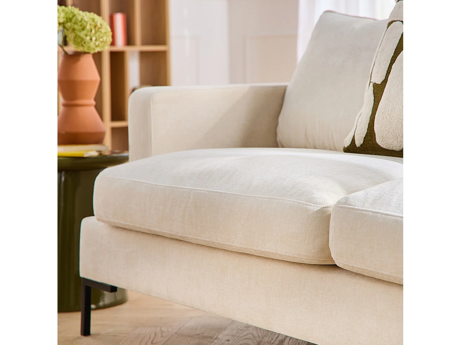 Habitat - Ensemble de canapés 3 et 4 places en tissu Kumal garni de plumes - Écru - Sierra