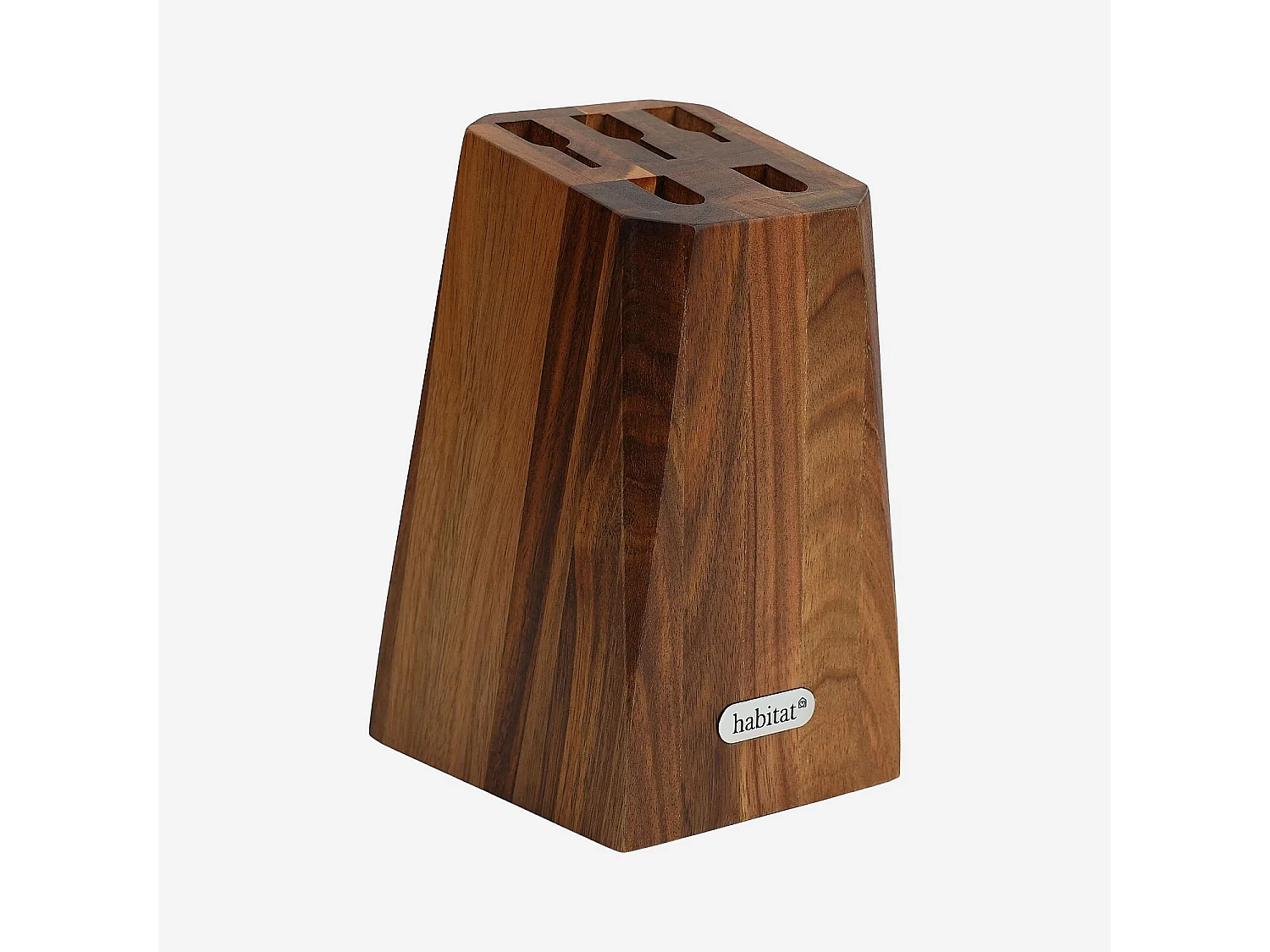 Bloc de 5 couteaux en acier inoxydable et bois d'acacia - Naturel