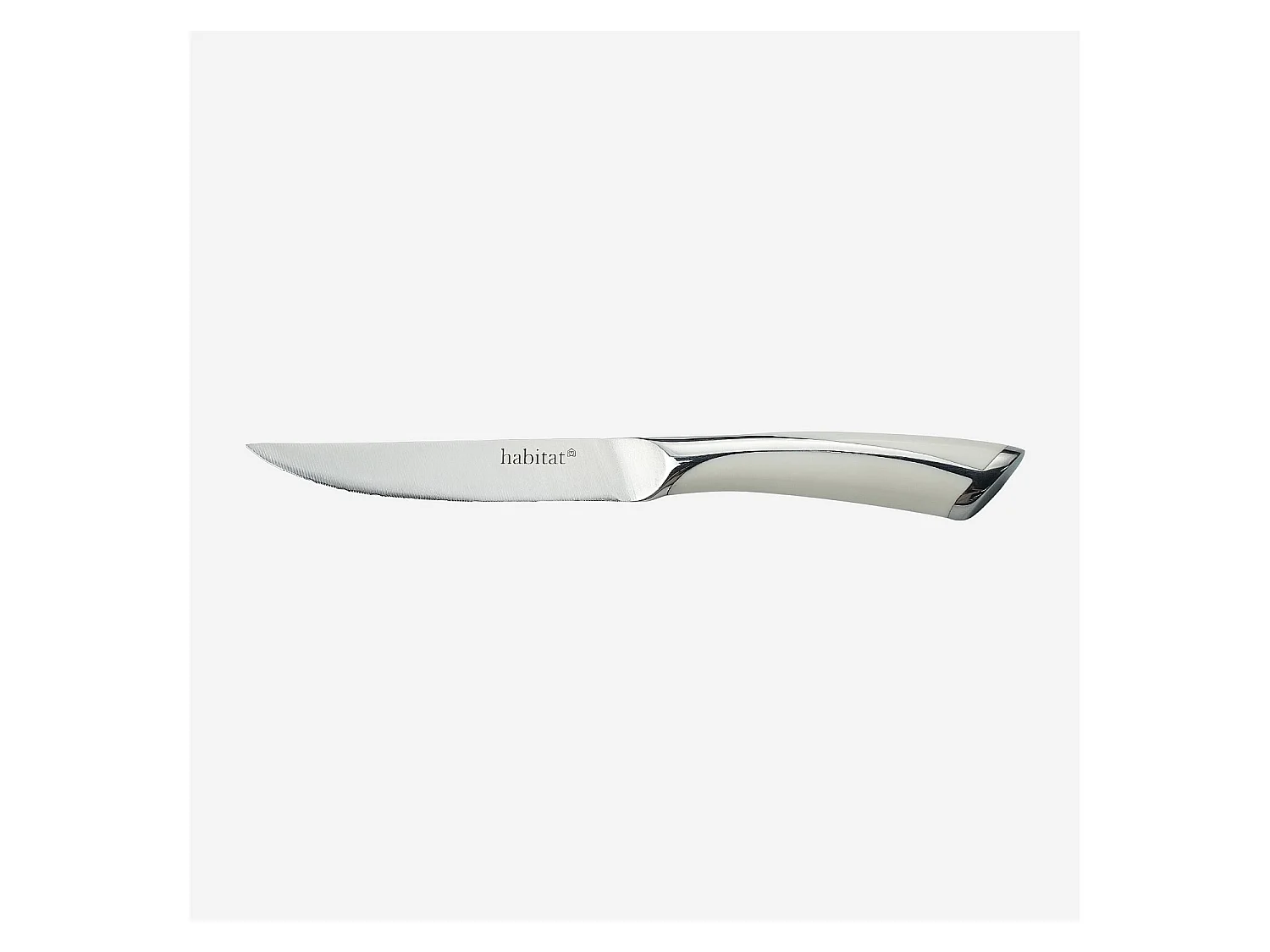 Habitat - Lot de 6 couteaux à steak en acier inoxydable - 23 cm - Blanc - Ivora