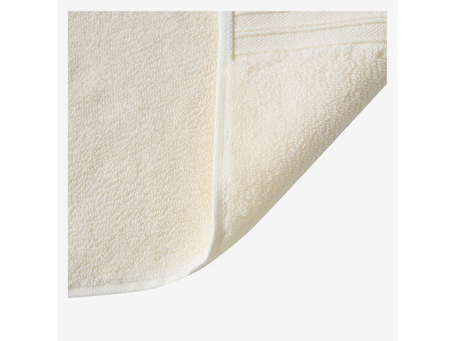 Serviette de bain en coton naturel - 650 g/m² - 50 x 100 cm - Blanc