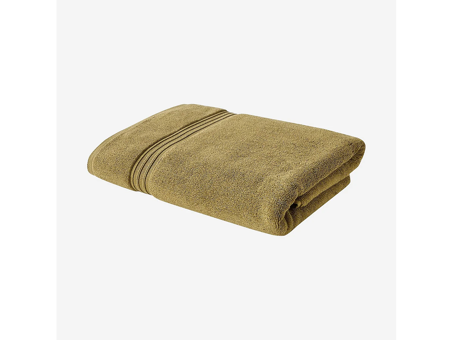 Habitat - Serviette de bain en coton naturel - 650 g/m² - 50 x 100 cm - Bronze - Nahia