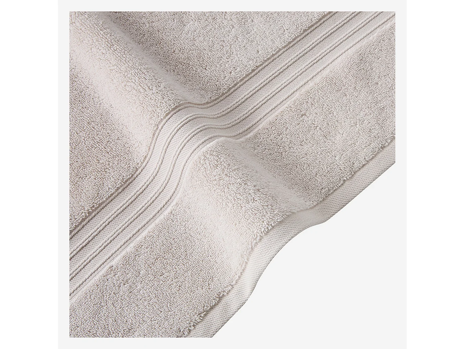 Habitat - Serviette de bain en coton naturel - 650 g/m² - 100 x 150 cm - Naturel - Nahia