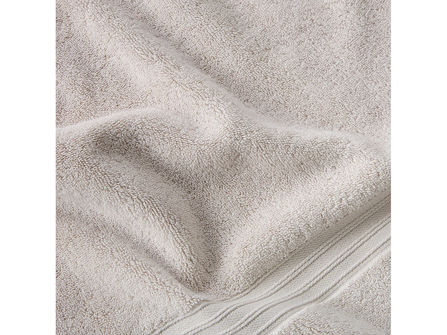 Serviette de bain en coton naturel - 650 g/m² - 100 x 150 cm - Naturel
