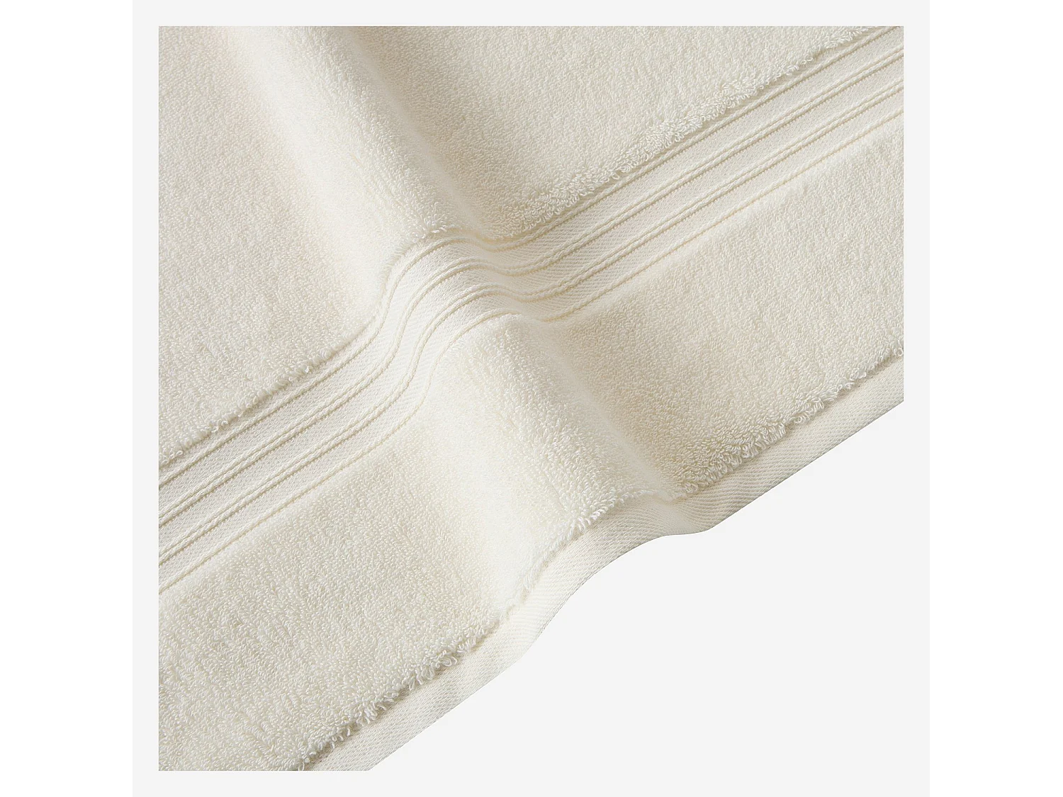 Serviette de bain en coton naturel - 650 g/m² - 100 x 150 cm - Blanc