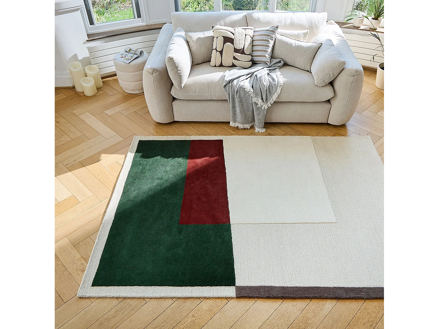 Habitat - Tapis tufté en laine - 170 x 240 cm - Vert forêt - Design by Floriane Jacques - Clyde