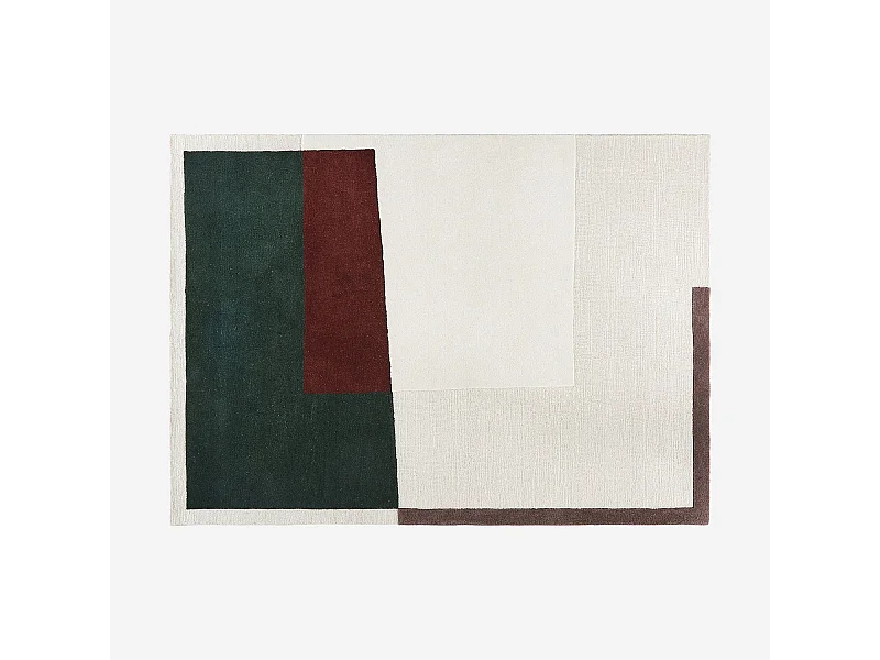 Habitat - Tapis tufté en laine - 170 x 240 cm - Vert forêt - Design by Floriane Jacques - Clyde