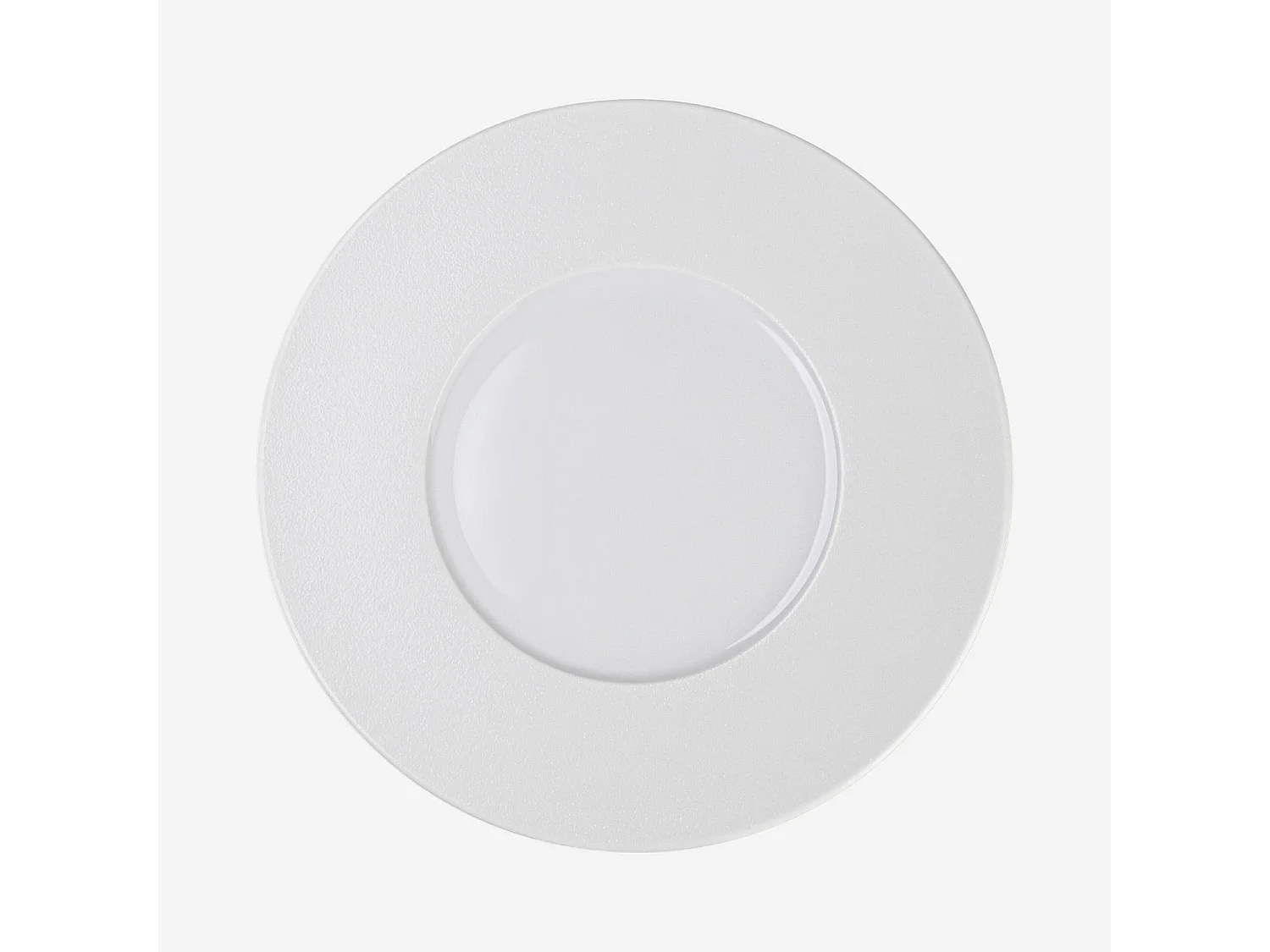 Lot de 6 assiettes à dessert en porcelaine - 23,5 cm - Blanc