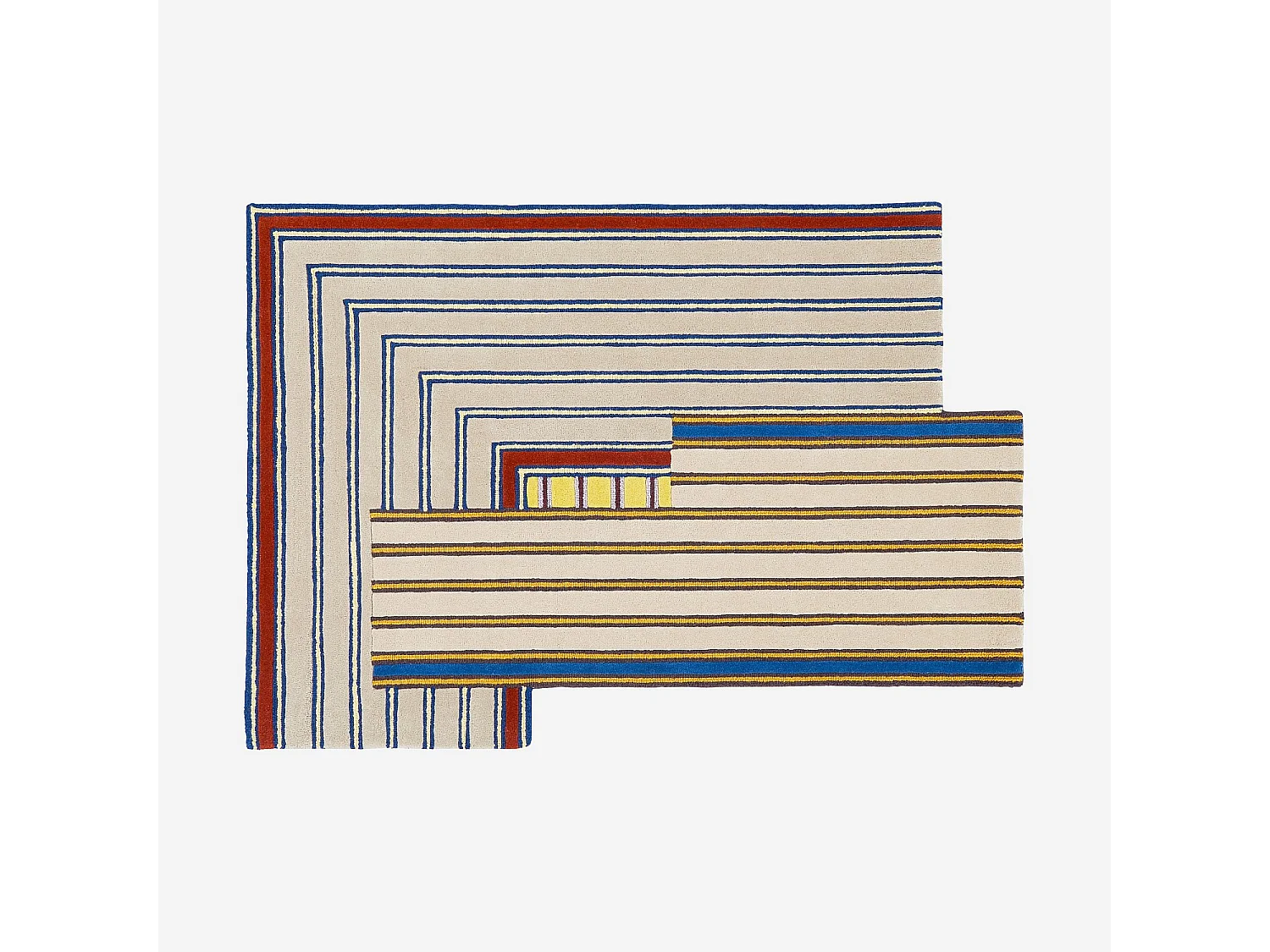 Habitat - Tapis en laine - 130 x 190 cm - Beige - Design by Constance Frapolli - Galon