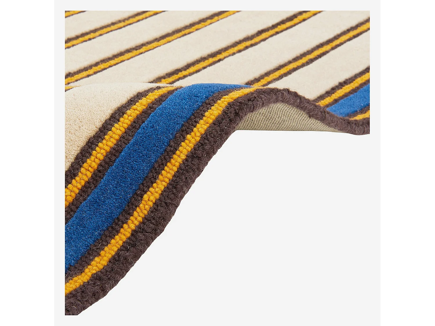 Habitat - Tapis en laine - 130 x 190 cm - Beige - Design by Constance Frapolli - Galon