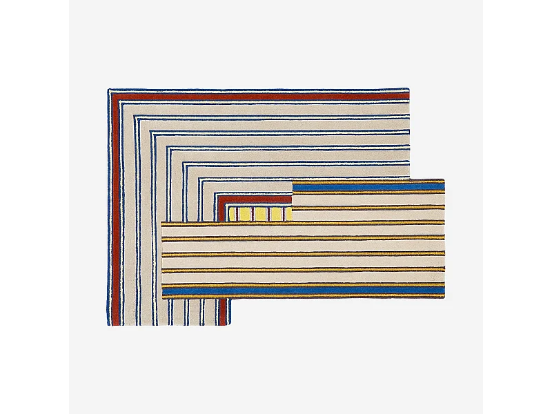 Habitat - Tapis en laine - 130 x 190 cm - Beige - Design by Constance Frapolli - Galon
