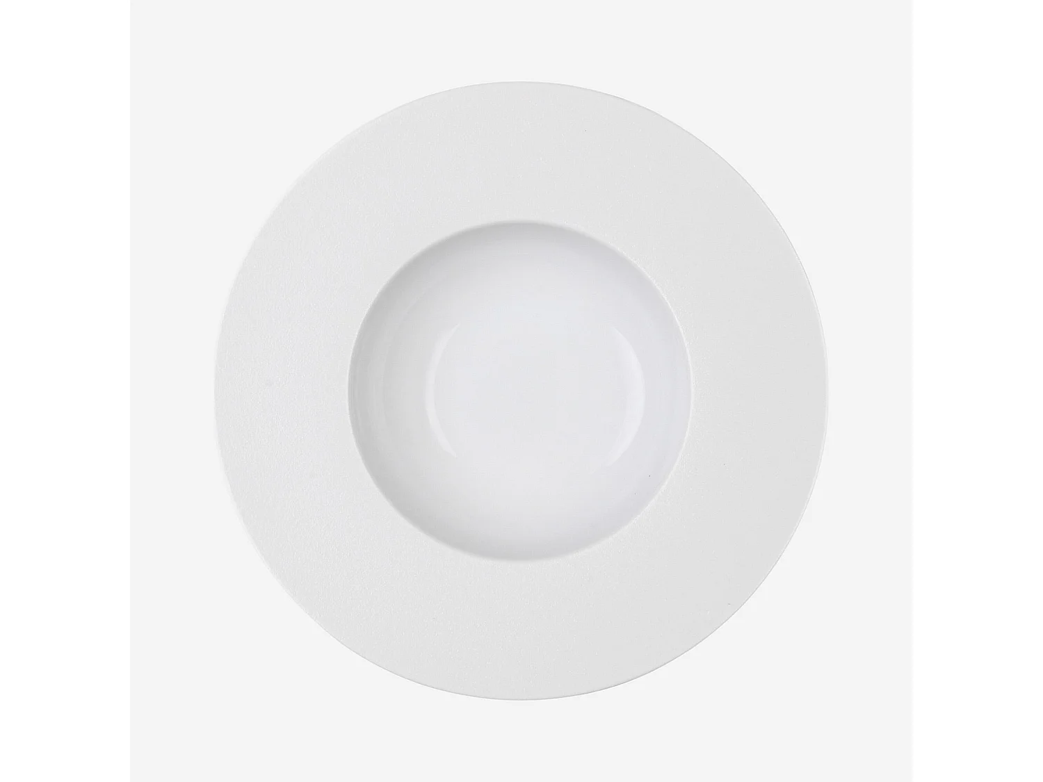 Lot de 6 assiettes creuses en porcelaine - 23 cm - Blanc