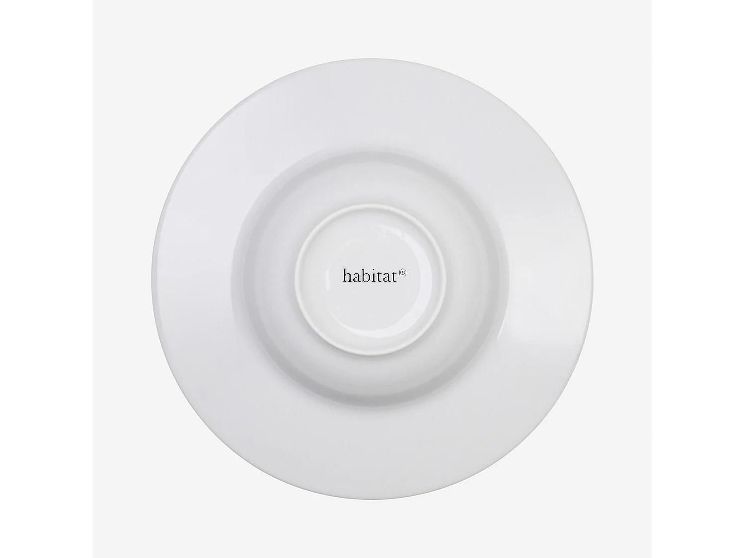 Lot de 6 assiettes creuses en porcelaine - 23 cm - Blanc