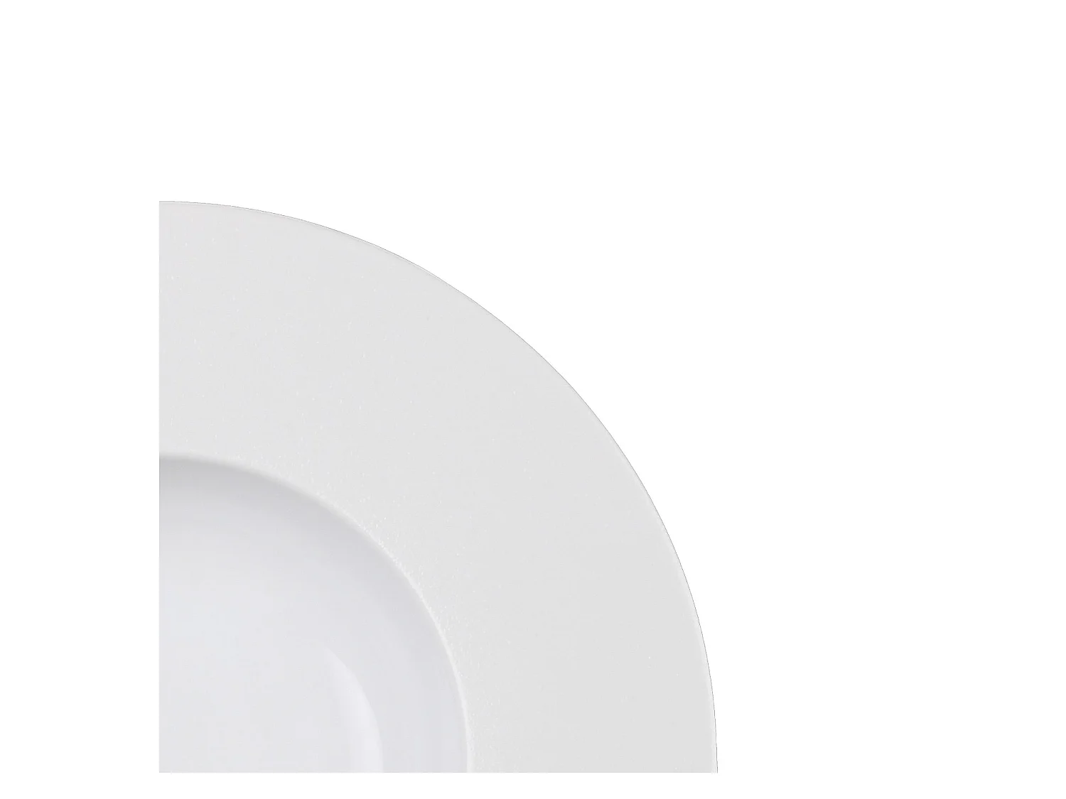 Habitat - Lot de 6 assiettes creuses en porcelaine - 23 cm - Blanc - Solene