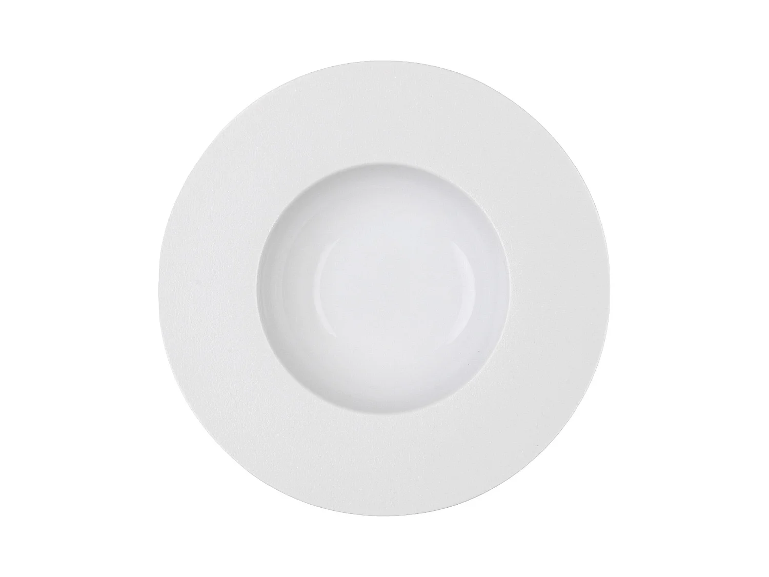 Habitat - Lot de 6 assiettes creuses en porcelaine - 23 cm - Blanc - Solene