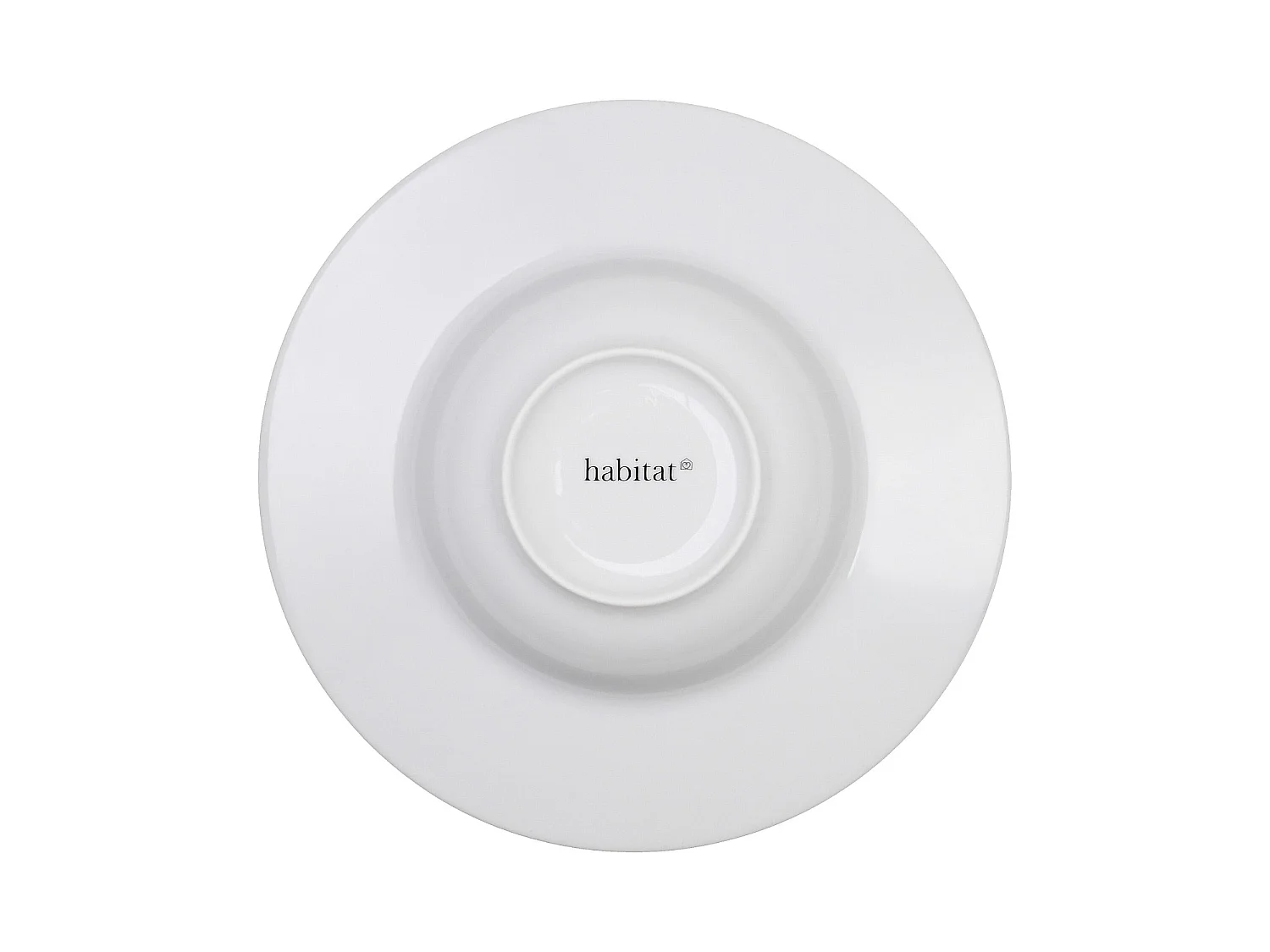 Habitat - Lot de 6 assiettes creuses en porcelaine - 23 cm - Blanc - Solene