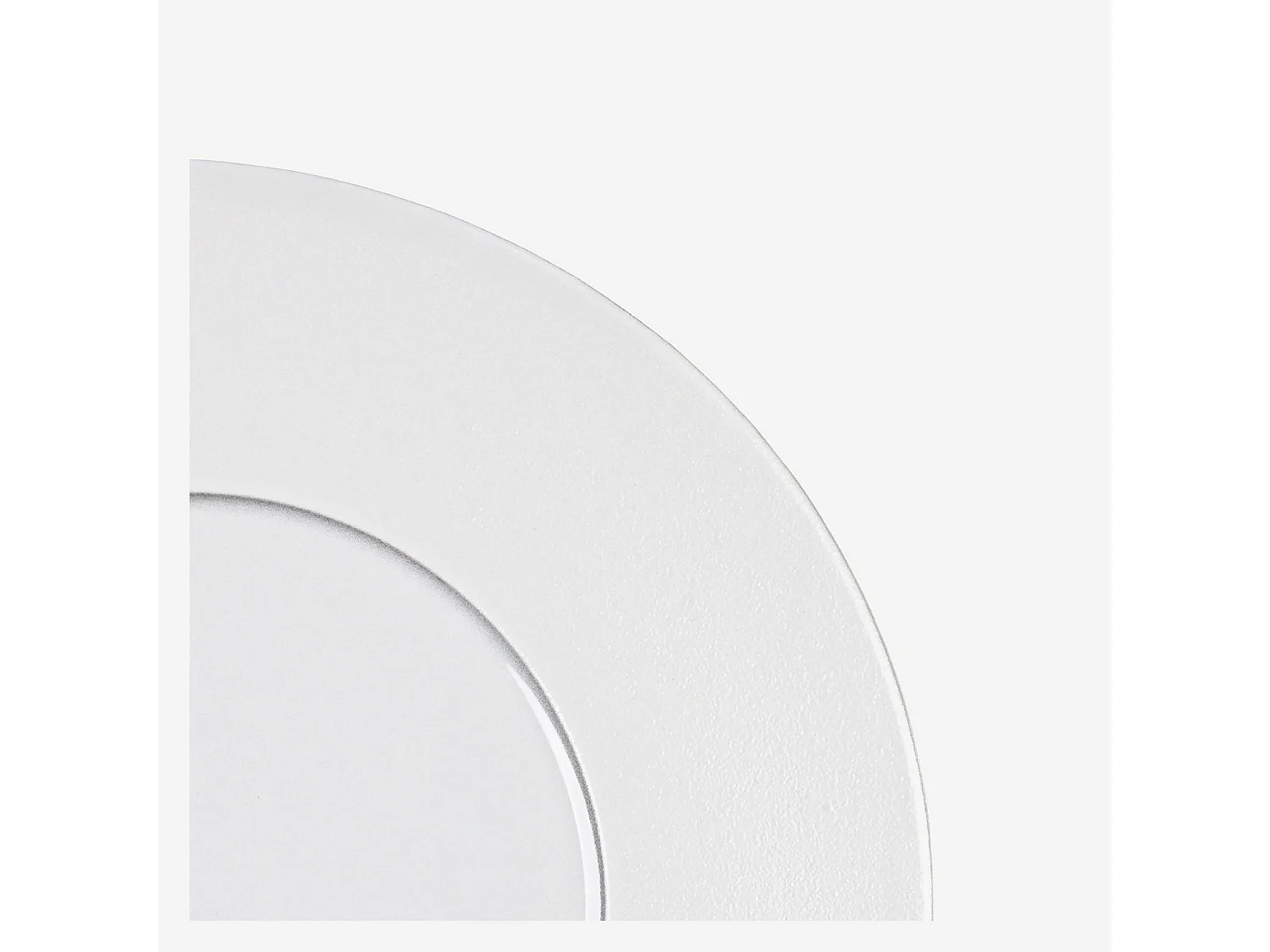 Lot de 6 assiettes plates en porcelaine - 27 cm - Blanc