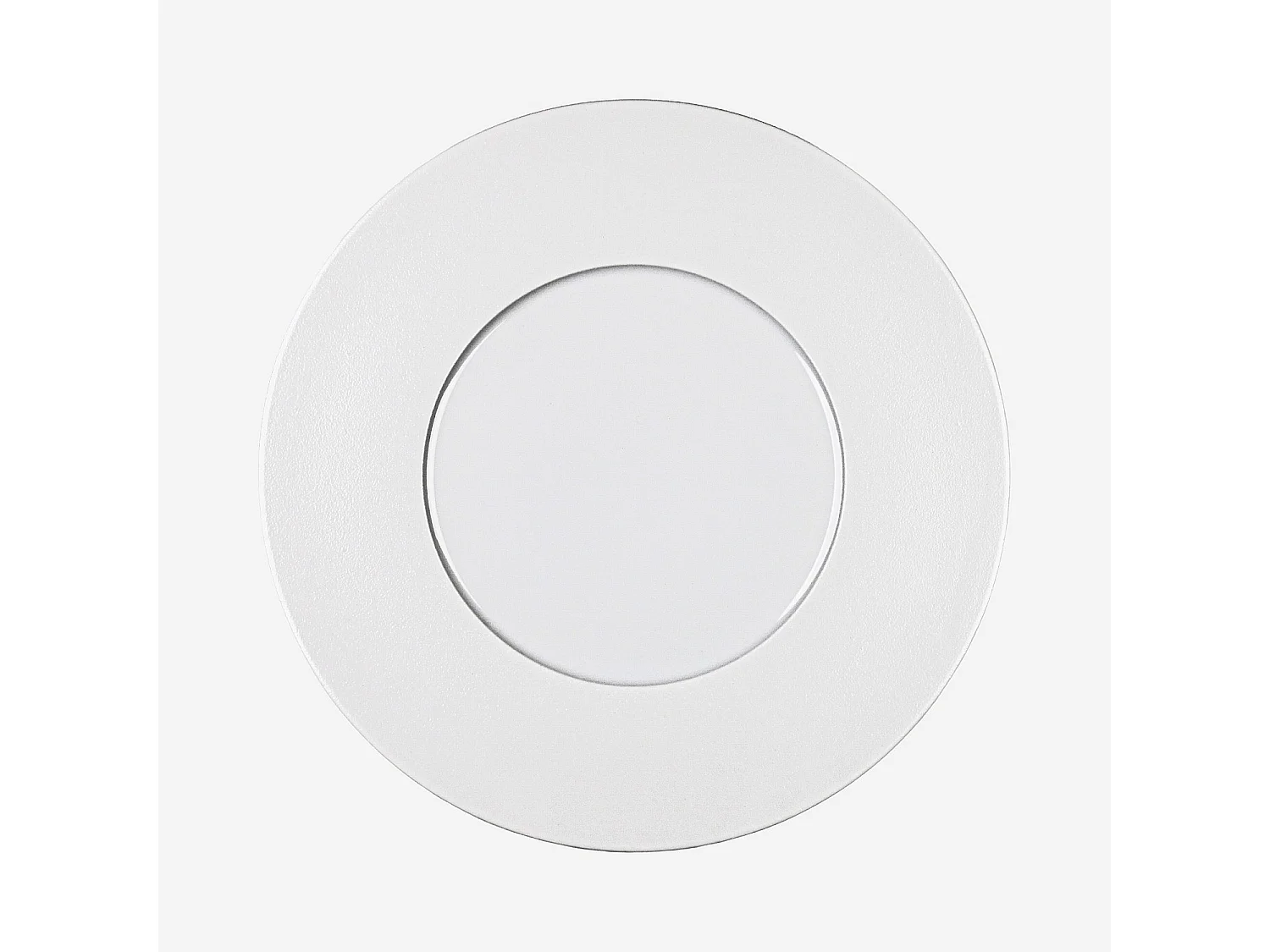 Lot de 6 assiettes plates en porcelaine - 27 cm - Blanc